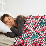 Coperta terapeutica originale - Rivestimento in cotone con triangoli colorati