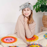 Set di biancheria da letto beige con sole per coperte terapeutiche
