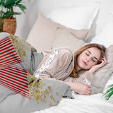 Set di biancheria da letto con coperta terapeutica bianca con popcorn