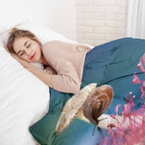 Set di biancheria da letto con coperta terapeutica con fungo e lumaca