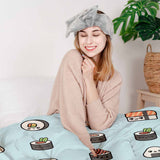 Coperta terapeutica originale - Rivestimento in cotone azzurro chiaro con sushi