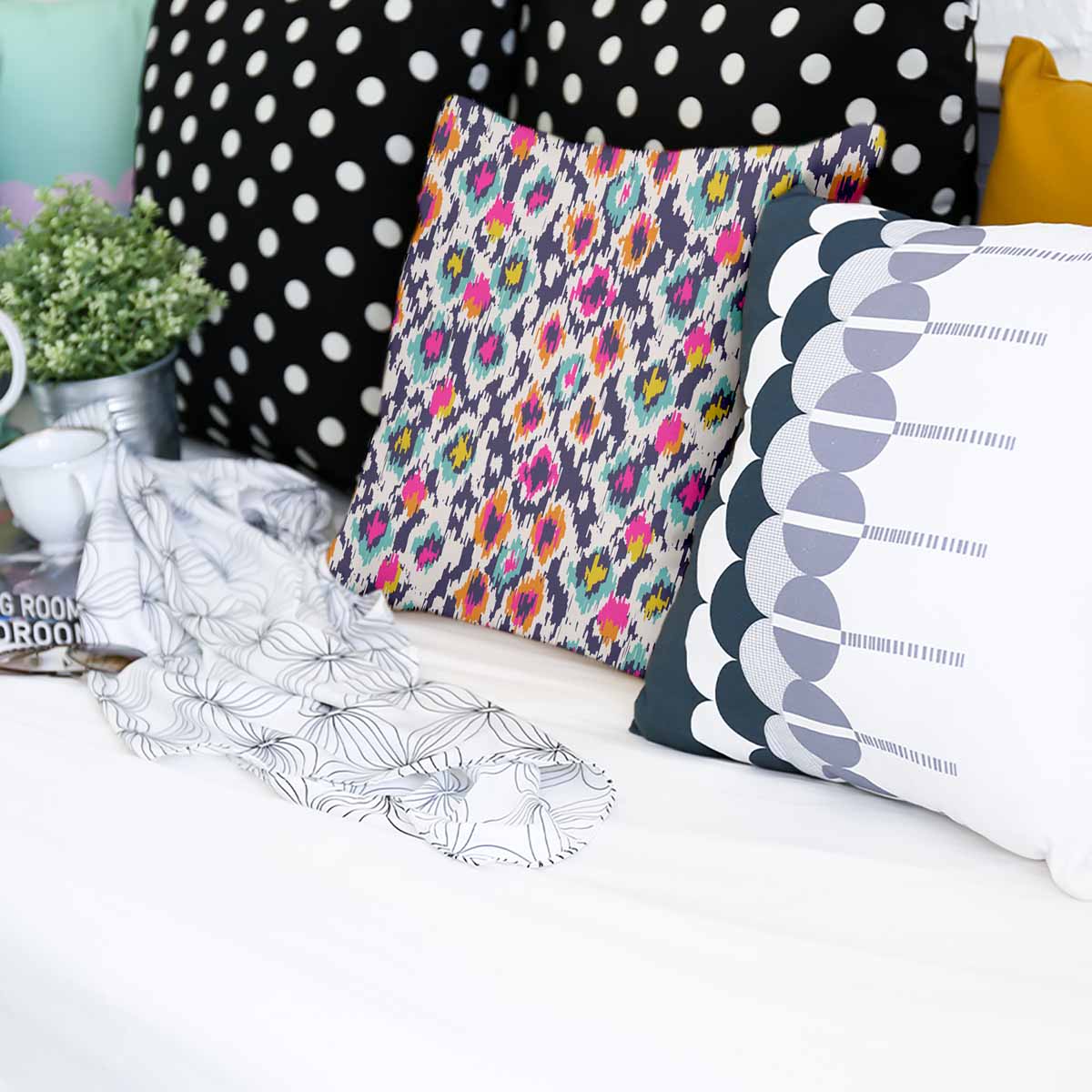 Cuscino sanitario colorato con stampa leopardata