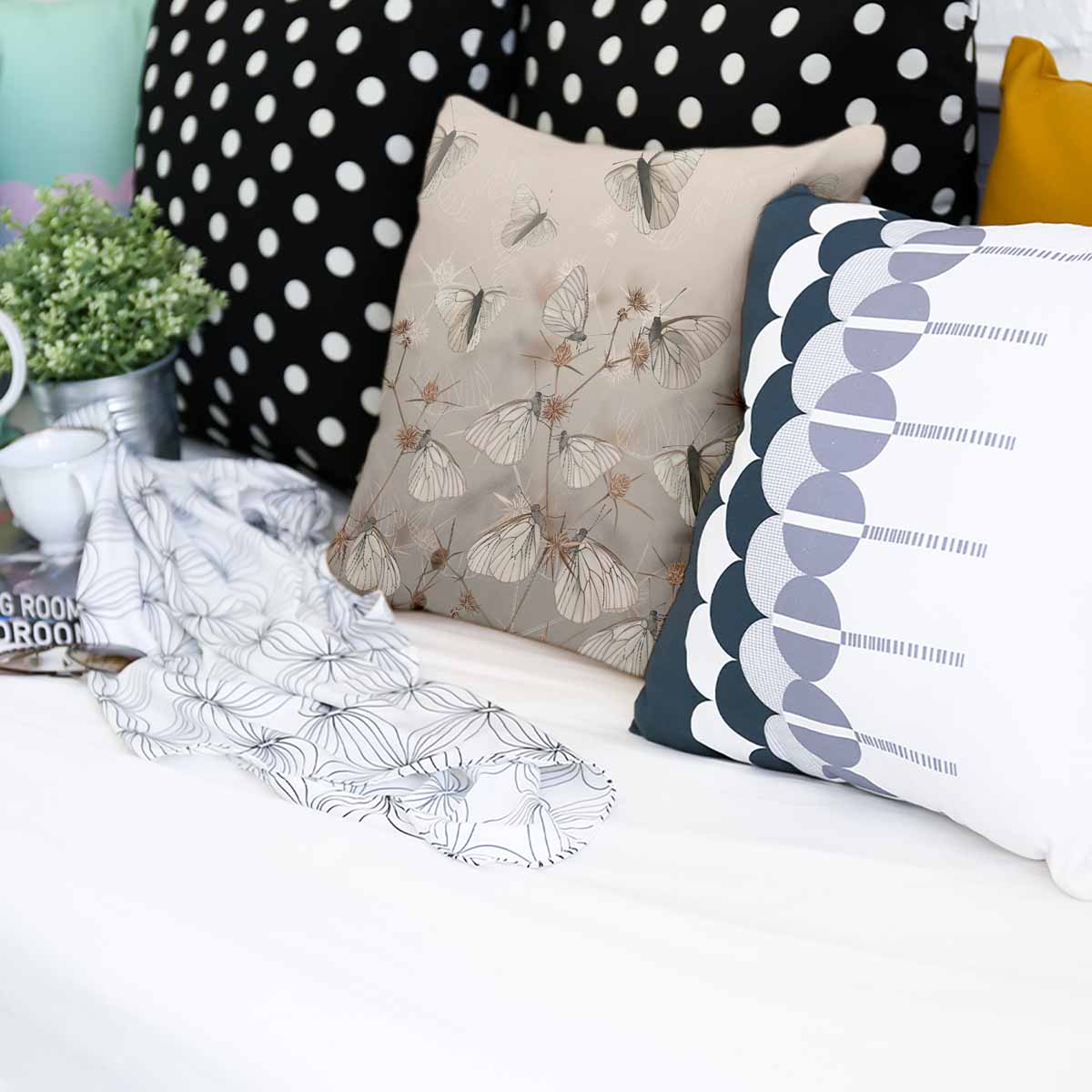 Cuscino sanitario beige con tarme