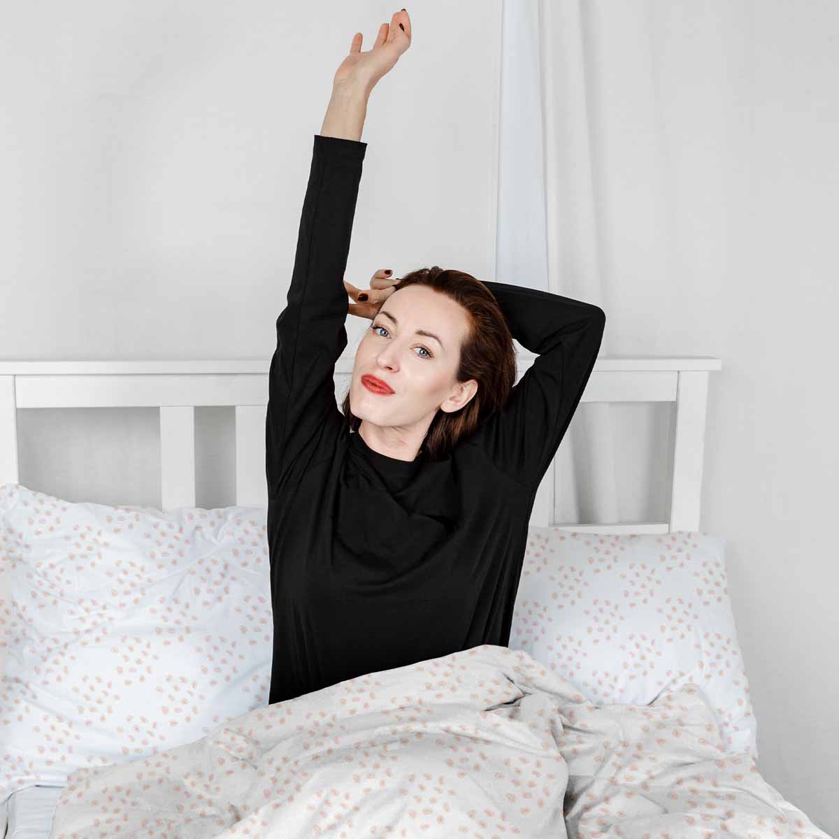 Set di biancheria da letto con coperte terapeutiche a pois arancioni