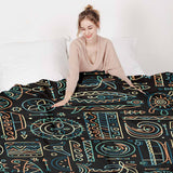 Coperta terapeutica originale - Rivestimento in cotone con motivo hawaiano verde
