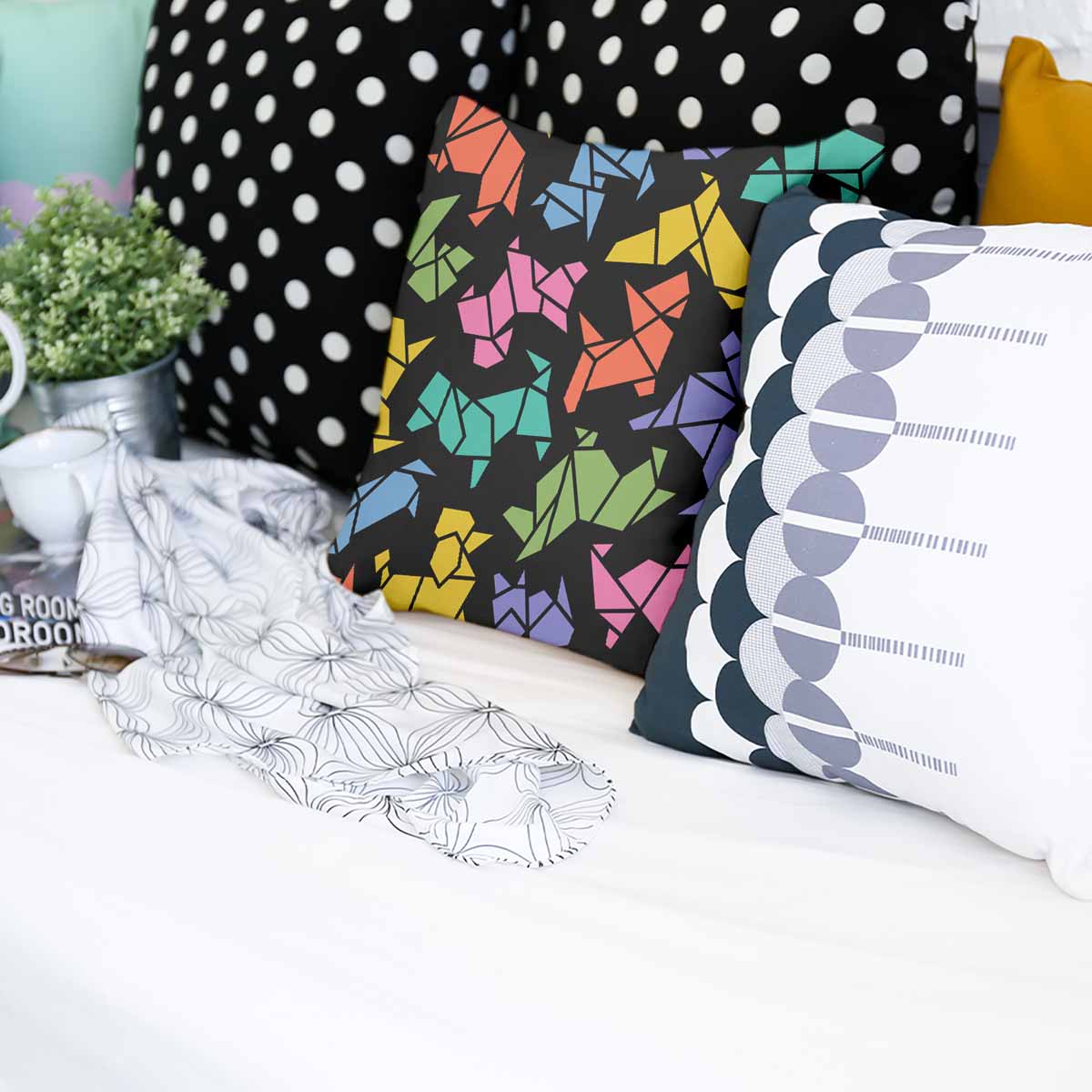 Cuscino salute Origami cane