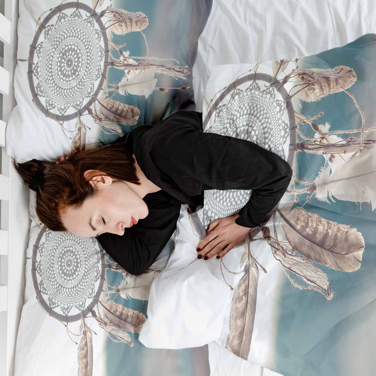 Set di biancheria da letto con coperta terapeutica e acchiappasogni