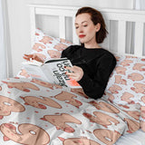 Set di biancheria da letto con coperte terapeutiche bianco con numeri e maiali