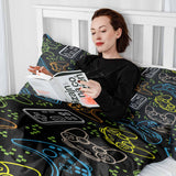 Coperta terapeutica originale - Rivestimento in cotone nero con console di gioco