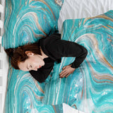 Coperta terapeutica originale - Rivestimento in cotone marmo turchese