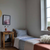 Coperta terapeutica originale - Rivestimento in cotone grigio con fiocchi di neve