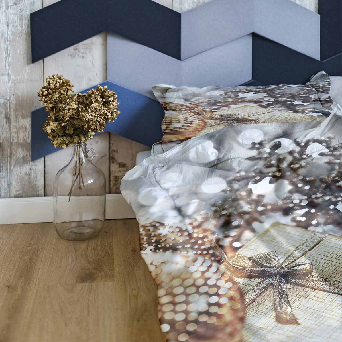 Set di biancheria da letto con coperta terapeutica e regalo dorato