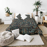 Coperta terapeutica originale - Rivestimento in cotone con motivo hawaiano verde