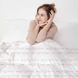 Coperta terapeutica originale - Rivestimento in cotone bianco con coccodrilli