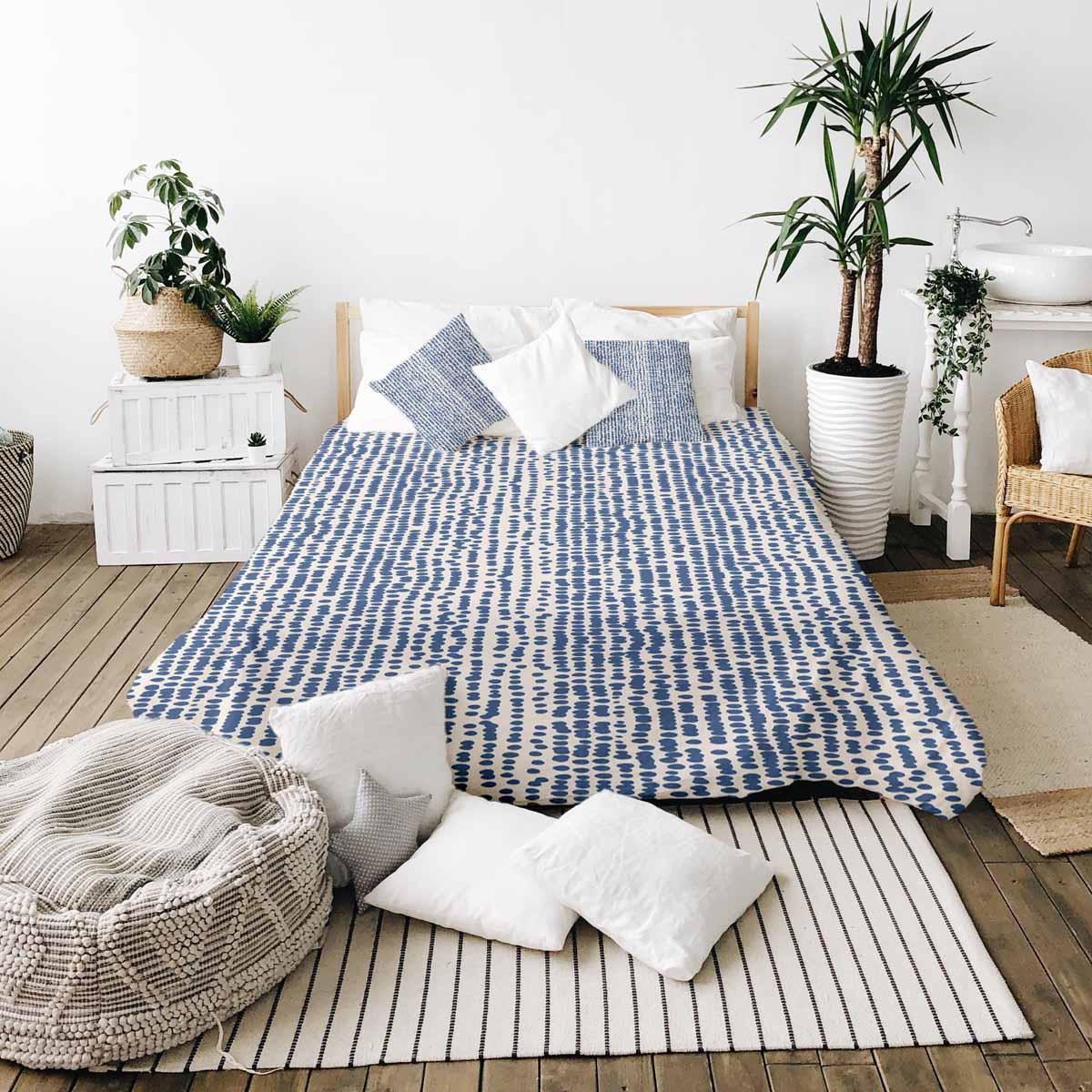 Coperta terapeutica originale - Rivestimento in cotone con puntini blu