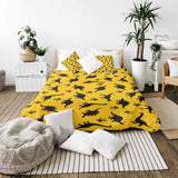 Coperta terapeutica originale - Rivestimento in cotone giallo con dinosauri