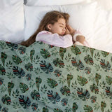 Coperta terapeutica originale - Rivestimento in cotone Monstera scura