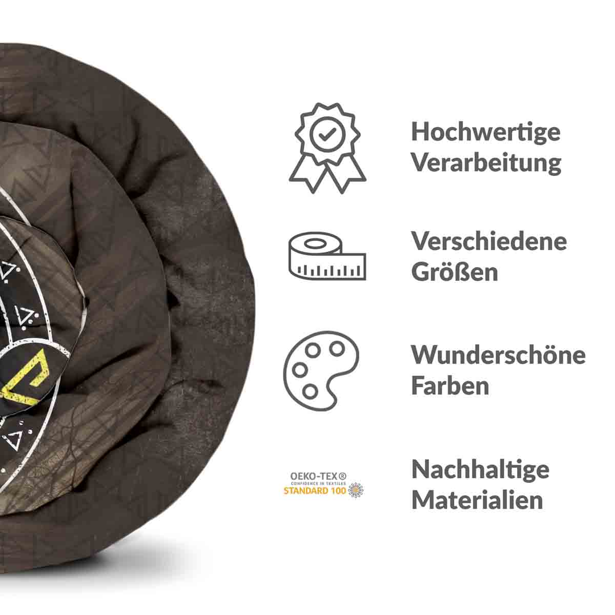 Set di biancheria da letto con coperta terapeutica marrone con lupo