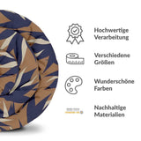 Set di biancheria da letto con coperta terapeutica marrone con foglie blu