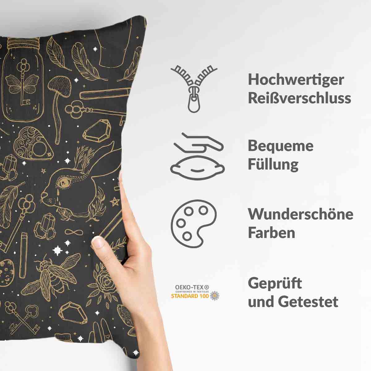 Cuscino salute nero magia