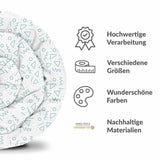 Coperta terapeutica originale - Rivestimento in cotone bianco con forme blu
