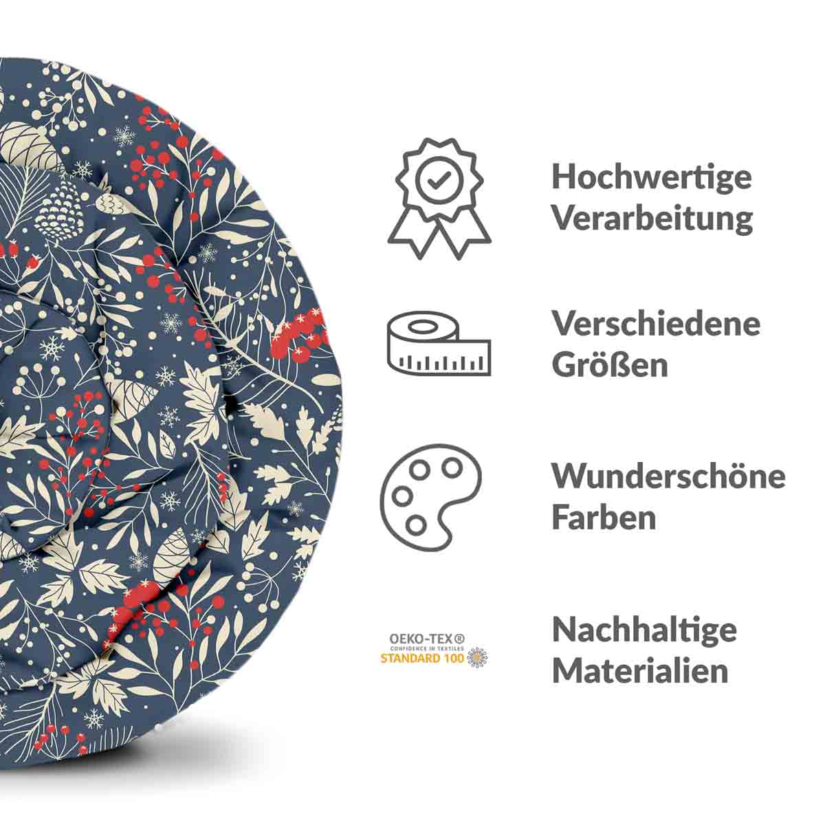 Set di biancheria da letto con coperte terapeutiche e foglie natalizie