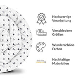 Set di biancheria da letto con coperte terapeutiche bianco con triangoli neri