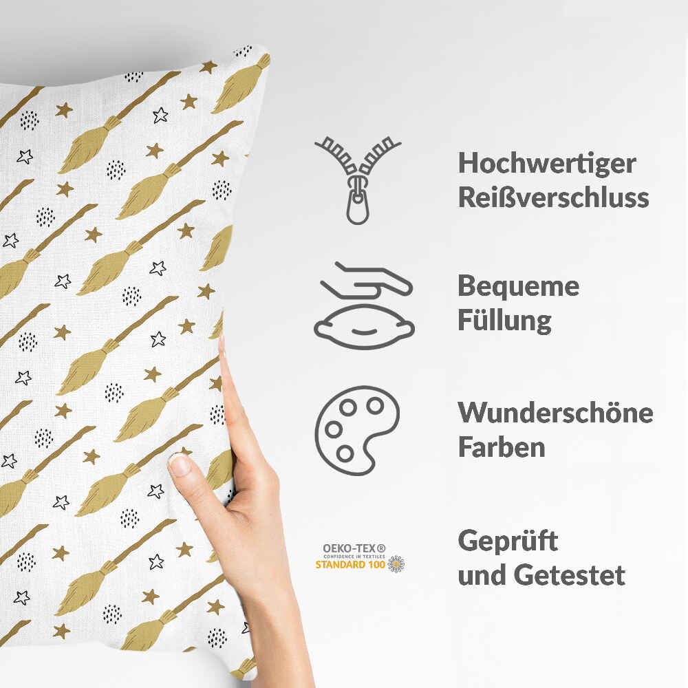 Cuscino sanitario bianco con scopa di Harry