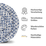 Set di biancheria da letto con coperta terapeutica motivo onde blu