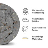 Coperta terapeutica originale - Rivestimento in cotone grigio con piante dorate