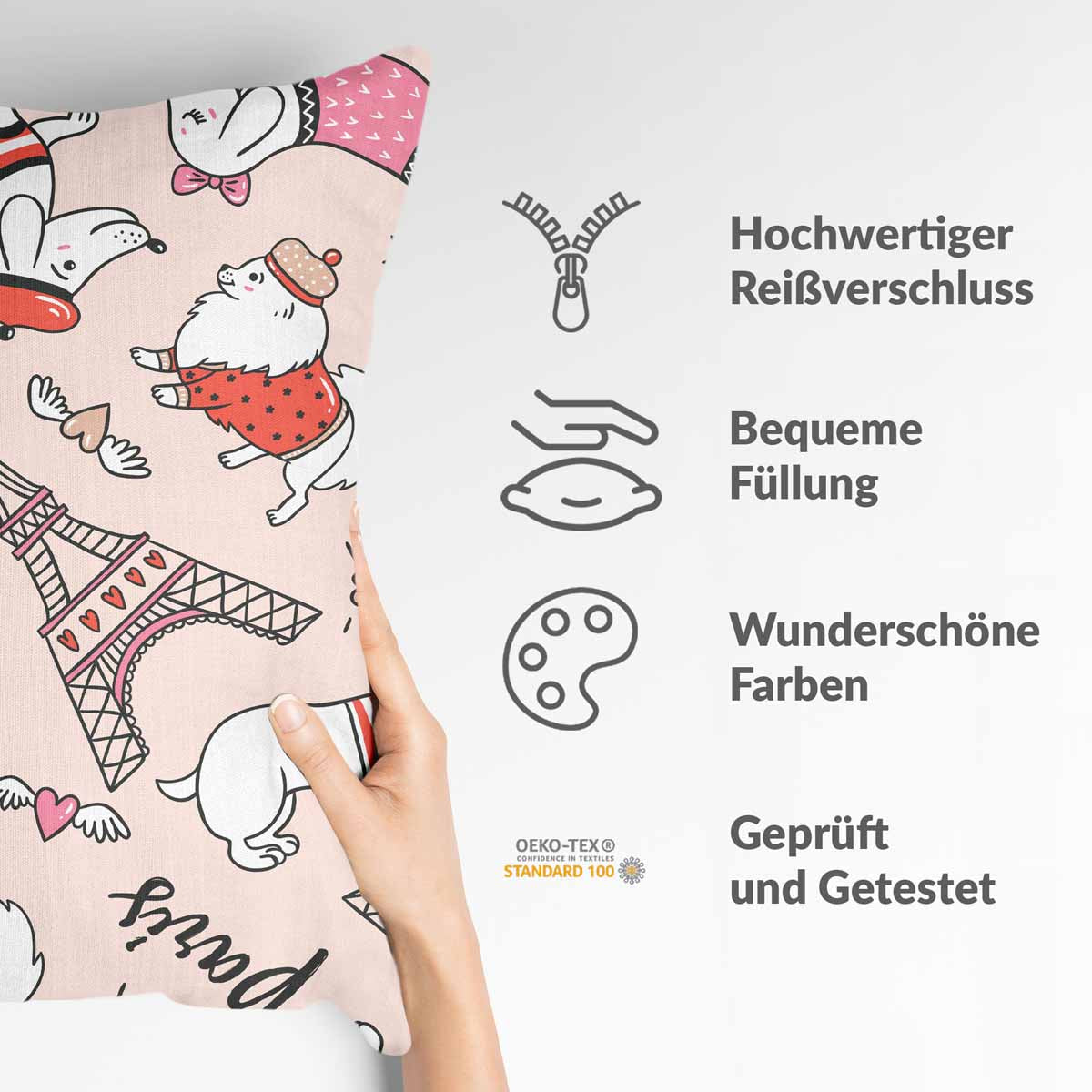 Cuscino salute cane a Parigi