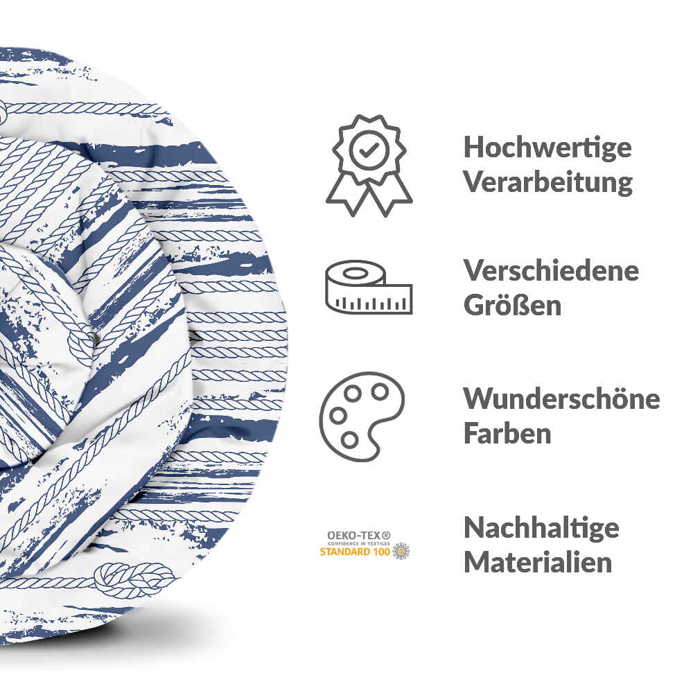 Set di biancheria da letto con coperta terapeutica motivo a righe