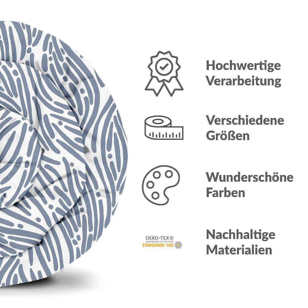 Coperta terapeutica originale - Rivestimento in cotone motivo ondulato blu