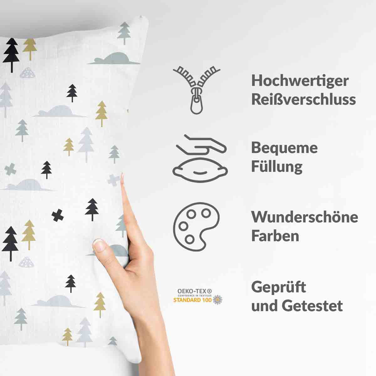 Cuscino salute foresta grigia