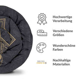 Coperta terapeutica originale - Rivestimento in cotone nero Mandala mistico