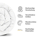 Set di biancheria da letto con coperte terapeutiche bianco con piccole forme
