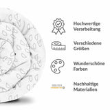 Set di biancheria da letto con coperte terapeutiche bianco con nuvole