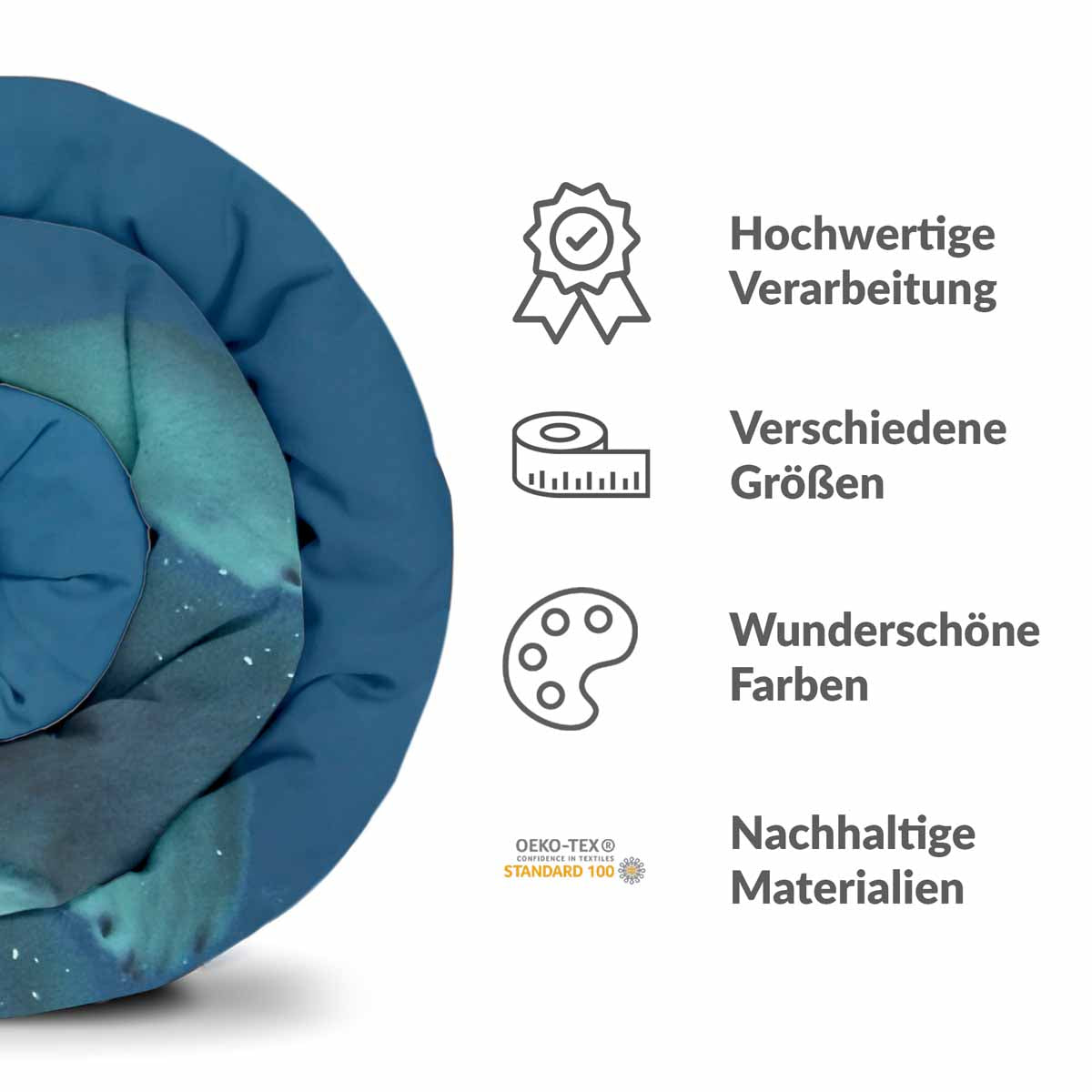 Set di biancheria da letto con coperta terapeutica blu con orso polare