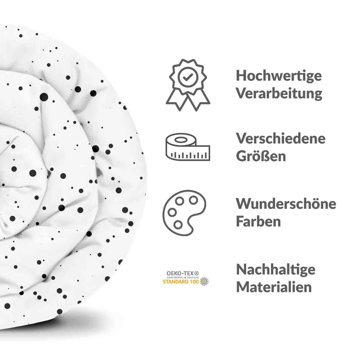 Set di biancheria da letto Terapiedecken Pünktchen e Anton