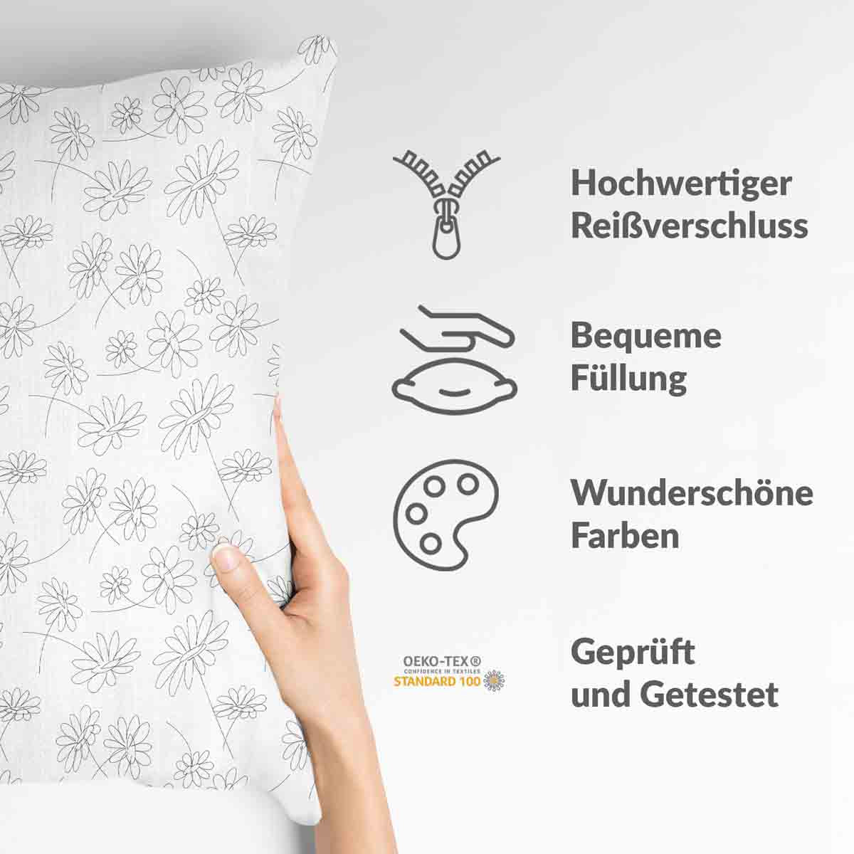 Cuscino salute bianco Daisy