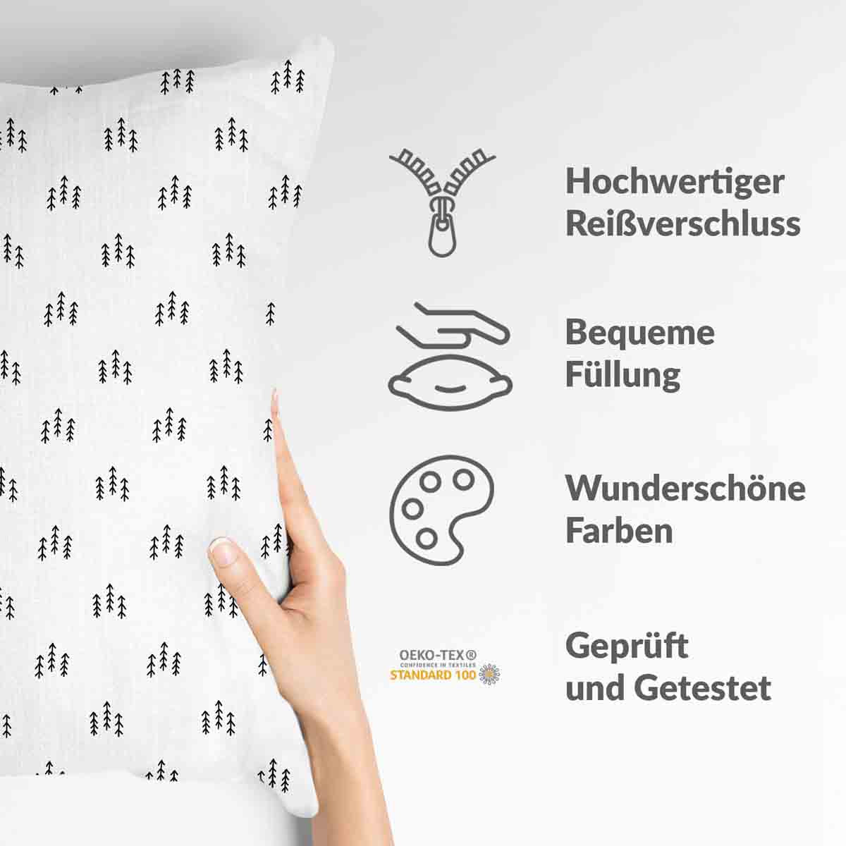 Cuscino sanitario bianco con frecce nere