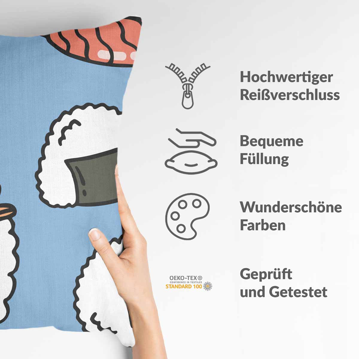 Cuscino sanitario con sashimi