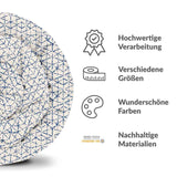 Coperta terapeutica originale - Rivestimento in cotone bianco con delicate forme blu
