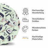 Set di biancheria da letto con coperta terapeutica verde chiaro con sushi
