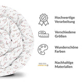 Set di biancheria da letto con coperte terapeutiche bianco con delicate rose