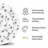Set di biancheria da letto con coperte terapeutiche bianco con nappe grigie