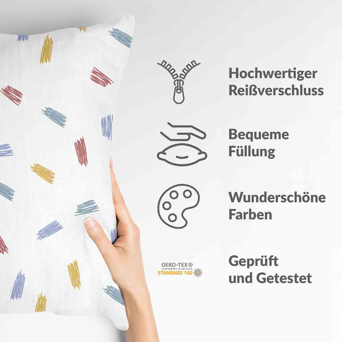 Cuscino sanitario strisce colorate