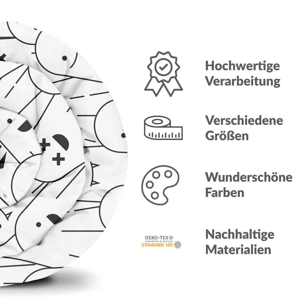 Coperta terapeutica originale - Rivestimento in cotone bianco con fantasmi divertenti