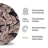 Coperta terapeutica originale - Rivestimento in cotone nero con foglie viola
