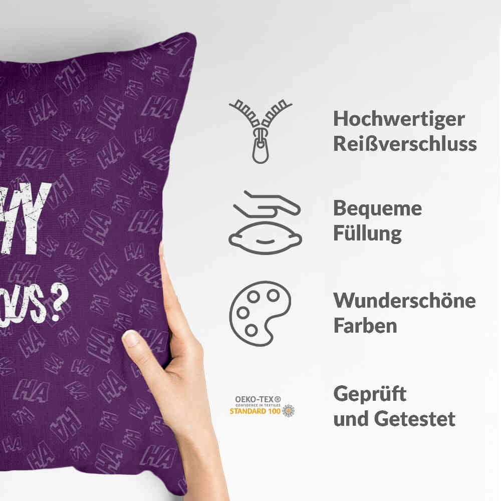 Cuscino salute viola Why So Serious?